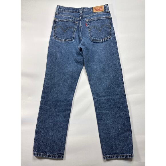 Levi's 501 Women's Distressed Straight Leg Blue Denim Jeans - 25x26 (25x24.5) - Picture 3 of 7